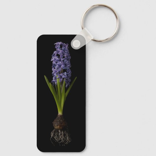 Bloemen | Paarse Hyacinth Bulb Sleutelhanger (Achterkant)