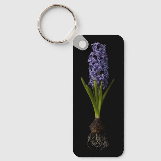 Bloemen | Paarse Hyacinth Bulb Sleutelhanger (Voorkant)