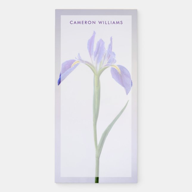 Bloemen | Paarse Iris-ventilator Magnetisch Notitieblok (Voorkant)