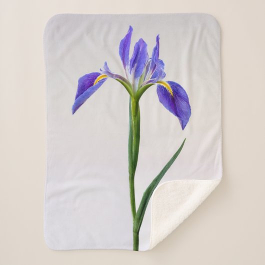 Bloemen | Paarse Iris-ventilator Sherpa Deken (Voorkant)