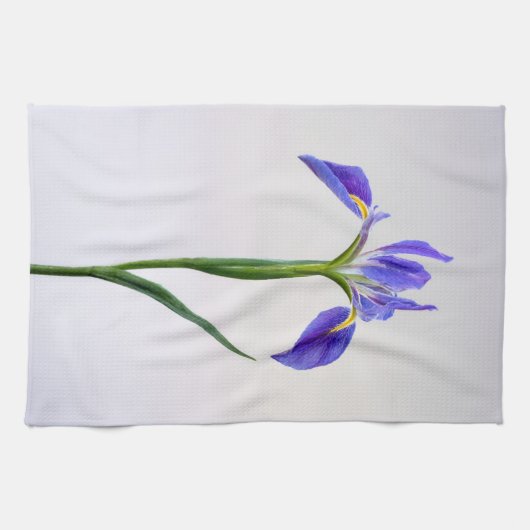 Bloemen | Paarse Iris-ventilator Theedoek (Horizontaal)