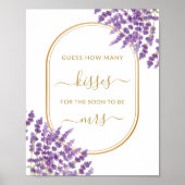 Bloemen Paarse lavendel hoeveel kisses bruids spel Poster (Voorkant)
