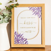 Bloemen Paarse lavendel hoeveel kisses bruids spel Poster