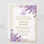 Bloemen Paarse Lavendel Islamitische Aqiqa Aqeeqa Kaart (Voorkant)