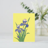  bloemen, Paarse lentestuin Iris bloemen Briefkaart (Staand voorkant)