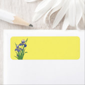  bloemen, Paarse lentestuin Iris bloemen Etiket (Insitu)