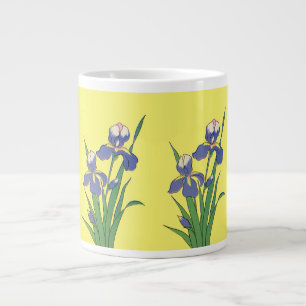 bloemen, Paarse lentestuin Iris bloemen Grote Koffiekop