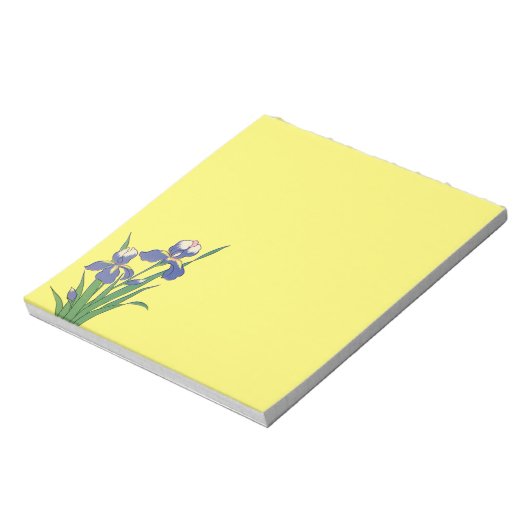  bloemen, Paarse lentestuin Iris bloemen Notitieblok (Linkerzijde)