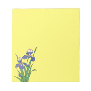  bloemen, Paarse lentestuin Iris bloemen Notitieblok