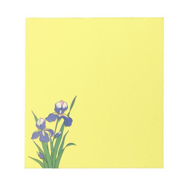  bloemen, Paarse lentestuin Iris bloemen Notitieblok (Voorkant)
