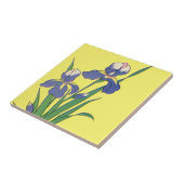  bloemen, Paarse lentestuin Iris bloemen Tegeltje (Zijkant)