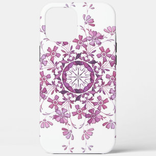 Bloemen  paarse mandala Case-Mate iPhone case