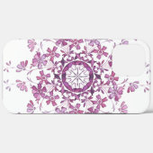 Bloemen paarse mandala Case-Mate iPhone case (Achterkant (horizontaal))