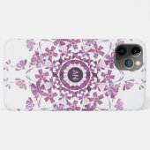 Bloemen paarse mandala Case-Mate iPhone case (Achterkant (horizontaal))