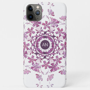 Bloemen  paarse mandala Case-Mate iPhone case