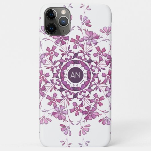 Bloemen paarse mandala Case-Mate iPhone case (Achterkant)