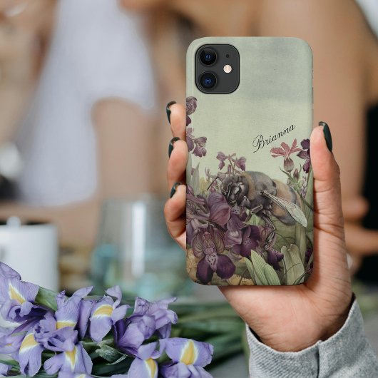 Bloemen Paarse Natuur Botanische Tuin Bijen Case-Mate iPhone Case