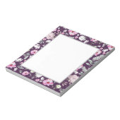 Bloemen Paarse Notitieblok (Linkerzijde)