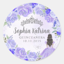Bloemen Paarse Prinses Quinceanera Verjaardagsguns