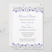 Bloemen Paarse repetitie diner Waterverf Flowers Kaart (Voorkant)