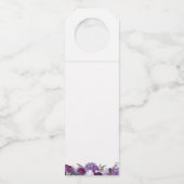 Bloemen Paarse Roos gouden botanische bruiloft Flessenhanger (Achterkant)