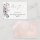 Bloemen Paarse Roos gouden bruiloft receptie Informatiekaartje (Voorkant / Achterkant)