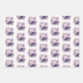Bloemen Paarse Roze Bloemen Lavendel Bloemen Inpakpapier Vel (Voorkant 3)