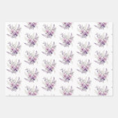 Bloemen Paarse Roze Bloemen Lavendel Bloemen Inpakpapier Vel (Voorkant)