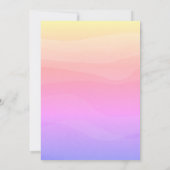 Bloemen Paarse Sinaasappel en zwarte bruiloft Kaart (Achterkant)