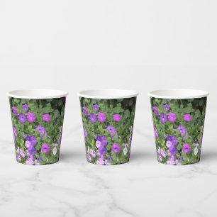 Bloemen Paarse Tuin Petunia Bloemen Foto Cool Papieren Bekers