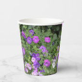 Bloemen Paarse Tuin Petunia Bloemen Foto Cool Papieren Bekers (Voorkant)