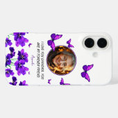 Bloemen Paarse Vlinder Oma Foto Case-Mate iPhone Case (Achterkant (horizontaal))