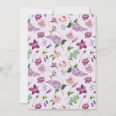 Bloemen Paarse Vrijgezellenfeest Kaart (Achterkant)