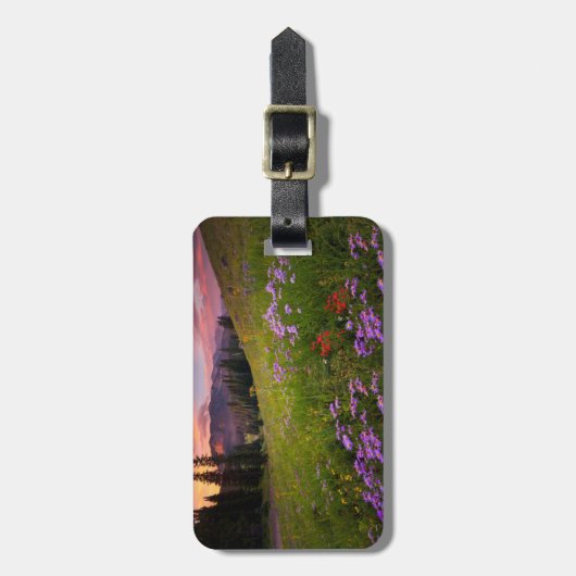 Bloemen | Paarse wilde bloemen Colorado Bagagelabel (Voorkant verticaal)