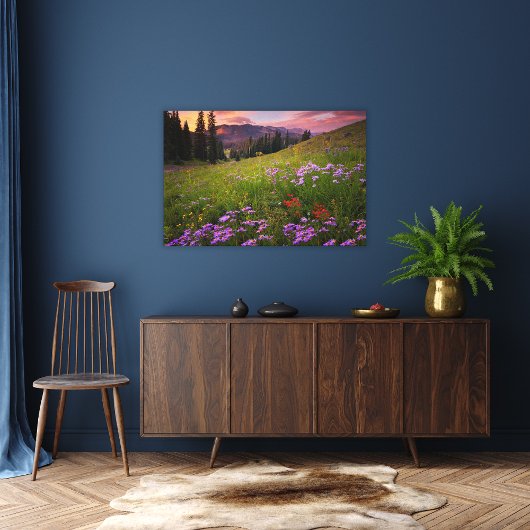 Bloemen | Paarse wilde bloemen Colorado Canvas Afdruk