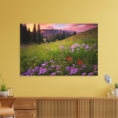 Bloemen | Paarse wilde bloemen Colorado Canvas Afdruk (Insitu (Woonkamer))