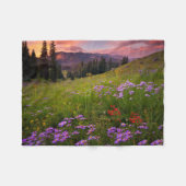 Bloemen | Paarse wilde bloemen Colorado Fleece Deken (Voorkant (Horizontaal))