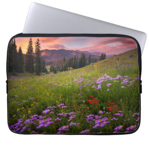Bloemen Paarse wilde bloemen Colorado Laptop Sleeve