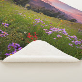 Bloemen | Paarse wilde bloemen Colorado Sherpa Deken (3/4)