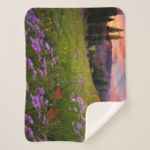 Bloemen | Paarse wilde bloemen Colorado Sherpa Deken (Voorkant)