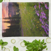 Bloemen | Paarse wilde bloemen Colorado Theedoek (Gevouwen)