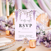 Bloemen Paarse Wisteria Branches Huwelijk RSVP Kaa