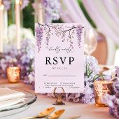 Bloemen Paarse Wisteria Branches Huwelijk RSVP Kaa