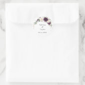 Bloemen Paarse witte groen envelop afdichting Stic Ronde Sticker (Tas)