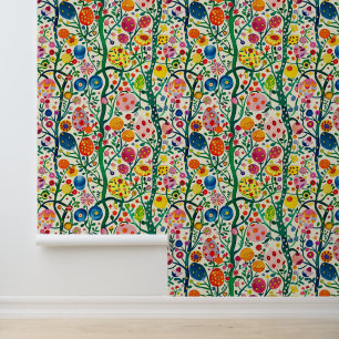 Bloemen Paasei Plant Behang