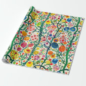 Bloemen Paasei Plant Cadeaupapier (Uitgerold)