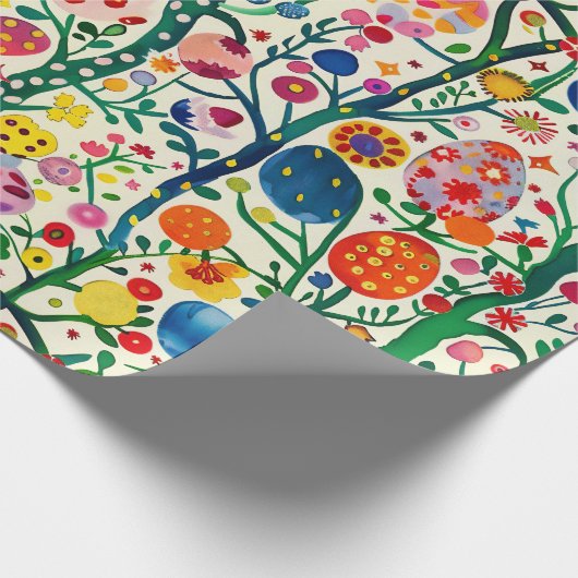 Bloemen Paasei Plant Cadeaupapier (Hoek)