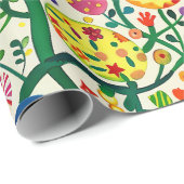 Bloemen Paasei Plant Cadeaupapier (Rol Hoek)