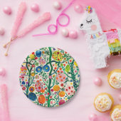 Bloemen Paasei Plant Papieren Bordje (Feest)