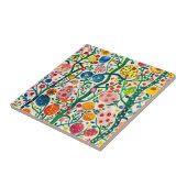 Bloemen Paasei Plant Tegeltje (Zijkant)